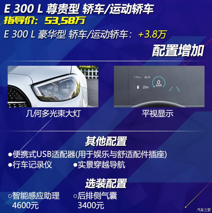 北京奔馳 奔馳E級 2021款 E 300 L 時(shí)尚型